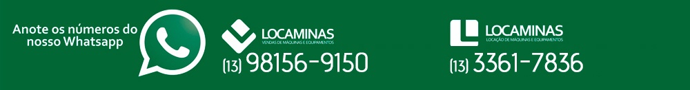 WhatsApp Locaminas: Vendas (13) 98156-9150 | Locação (13) 3361-7836