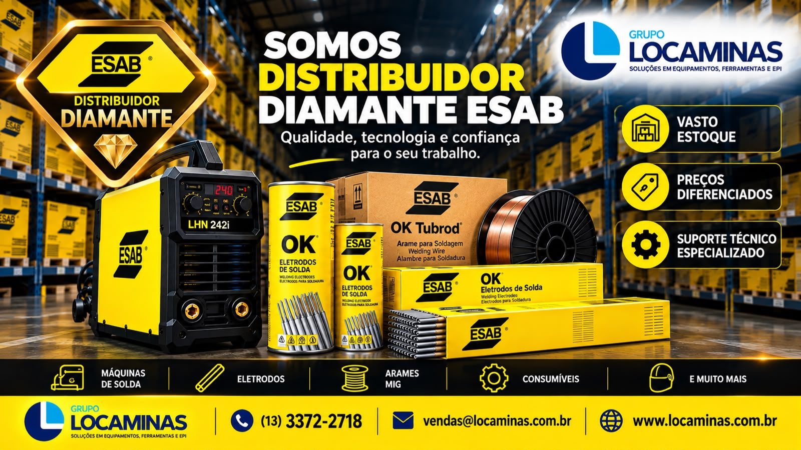 Locaminas: locaÃ§Ã£o e venda de equipamentos e ferramentas