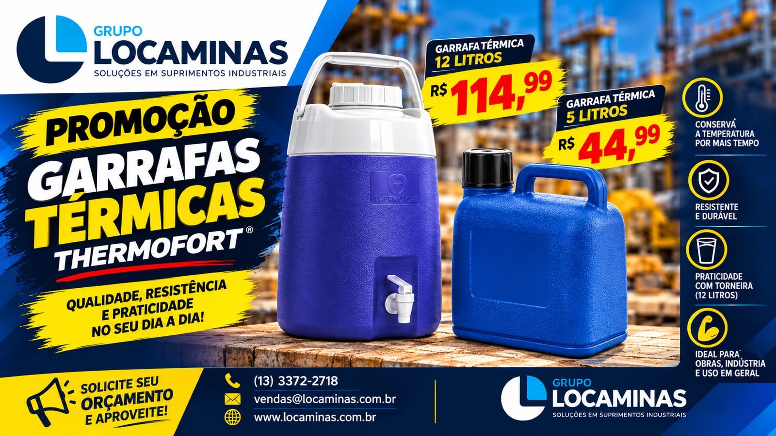 Locaminas: locaÃ§Ã£o e venda de equipamentos e ferramentas