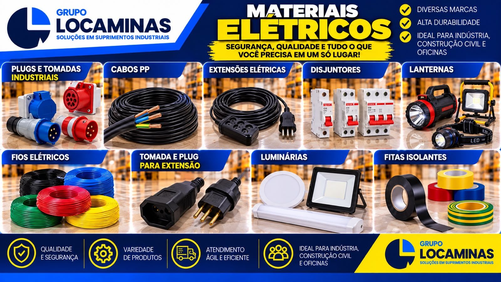 Locaminas: locaÃ§Ã£o e venda de equipamentos e ferramentas
